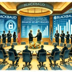 DALLE 2024-09-17 052116 - Watercolor painting of a corporate meeting room where executives from Blackbaud are signing an agreement with the FTC In the background screens disp - innovaTopia