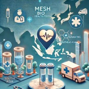 DALLE 2024-10-01 071845 - An illustration showing Mesh Bio a health-tech company from Singapore advancing healthcare innovation in Southeast Asia The image features medical - innovaTopia
