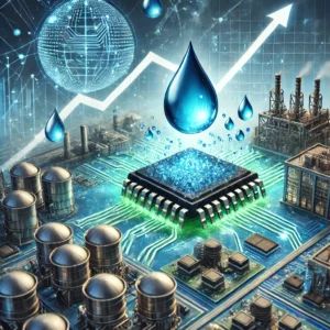DALLE 2024-10-03 063959 - A dynamic illustration showing the risk of rising chip prices due to water shortages The image features semiconductor factories such as TSMC with w - innovaTopia