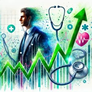 DALLE 2024-10-03 070224 - Watercolor illustration of Oscar Healths stock price surge The image shows a dynamic scene of a stock market chart with Oscar Healths line sharply - innovaTopia