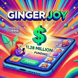 DALLE 2024-10-03 073650 - An illustration of Ginger Joy a mobile game innovator from the UK securing 126 million dollars in funding The image features a mobile game interfa - innovaTopia