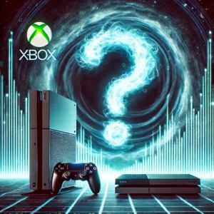 DALLE 2024-10-03 073657 - An image illustrating the potential future of PlayStation after Xbox exclusive titles are released on other platforms The image features an Xbox and - innovaTopia