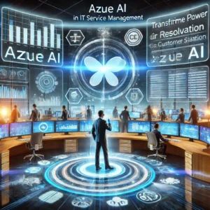 DALLE 2024-10-07 072232 - A futuristic illustration showcasing the transformative power of Azure AI in IT service management ITSM The scene depicts a high-tech office with h - innovaTopia