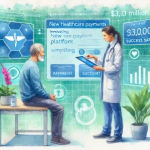 DALLE 2024-10-31 004343 - Watercolor illustration of Rivia Health innovating to simplify healthcare payments after raising 5 million The scene shows a healthcare professio - innovaTopia