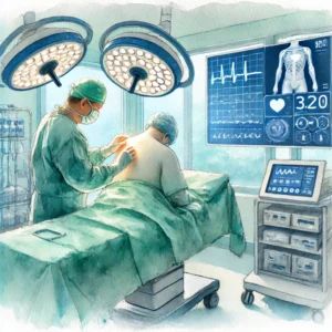 DALLE 2024-10-31 004347 - Watercolor painting illustrating the new approval for shoulder replacement surgeries in ambulatory surgical centers The scene shows a surgeon perform - innovaTopia