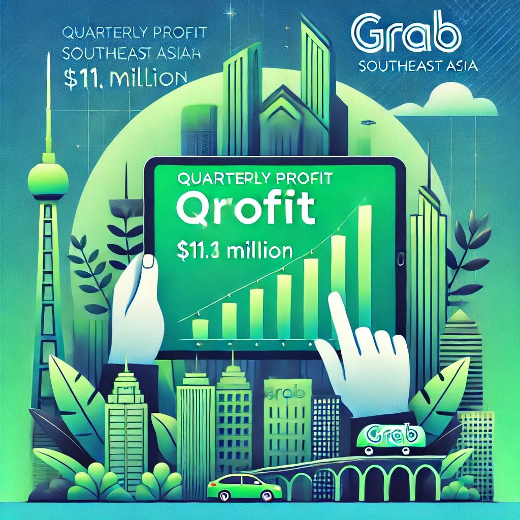 東南アジアGrab、初の四半期利益1100万ドルを達成、損失大幅減少
