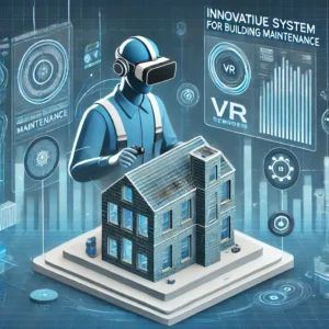 DALLE 2024-10-31 214349 - An illustration showing the innovative BRICK system for building maintenance using VR and sensors The scene includes a technician in VR gear interact - innovaTopia