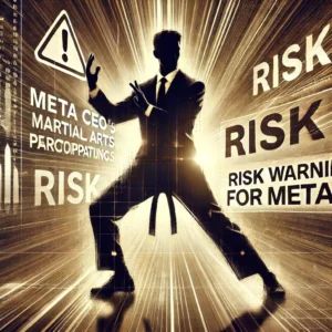 DALLE 2025-01-23 124117 - A dramatic and cautionary illustration for a news article titled Meta CEOs Martial Arts Participation Spurs Risk Warnings for Meta The image featu - innovaTopia