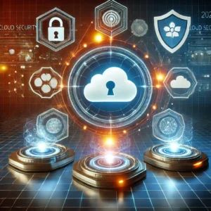 DALLE 2025-01-27 051307 - A futuristic illustration showcasing the top 5 cloud security trends of 2024 featuring secure cloud platforms cyber shields and a dynamic digital e - innovaTopia