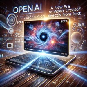 DALLE 2025-01-27 132946 - An innovative illustration of OpenAIs _Sora_ introducing a new era of video creation directly from text The artwork features a seamless transition - innovaTopia