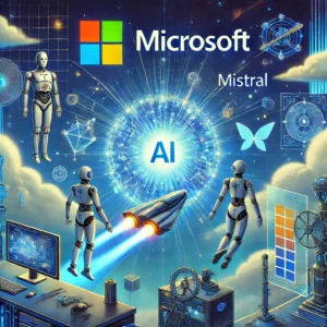 DALLE 2025-01-27 134819 - An illustration inspired by the title MicrosoftとフランスAIスタートアップMistral新パートナーシップで未来へ舵取り The scene features a collaborative and futuristic environment - innovaTopia