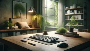 DALLE 2024-04-15 183234 - An engaging article header image for the announcement of Logitechs new wireless keyboard Signature Slim K950 designed to blend work and life seam - innovaTopia