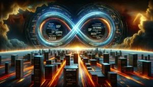 DALLE 2024-04-18 183621 - An eye-catching image for an article about the new Loop DoS Attack affecting over 300000 hosts The image should depict a dramatic digital landscap - innovaTopia