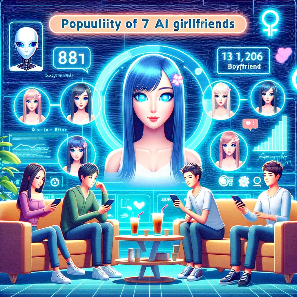 AIガールフレンドの人気、ボーイフレンドの7倍に – 仮想コンパニオンアプリ市場の急成長