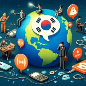 DALLE 2024-06-11 045511 - An illustration depicting the global threat of voice phishing Vishing highlighting high-value victims in South Korea Include elements of phones s - innovaTopia