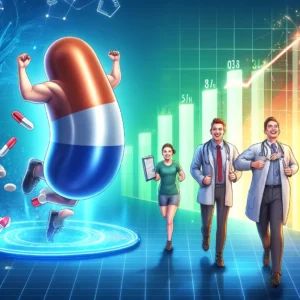 DALLE 2024-06-12 160059 - A dynamic illustration showing a new obesity treatment drug Amycretin surpassing Wegovy with impressive weight loss results depicted with a compari - innovaTopia