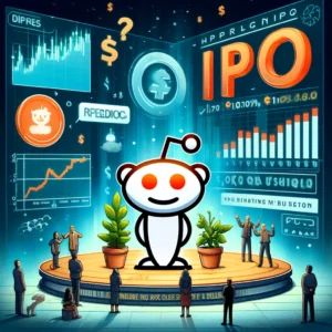 DALLE 2024-06-13 135450 - A digital illustration showing Reddit aiming for an IPO with a billion valuation The scene includes Reddits logo stock market elements and a - innovaTopia