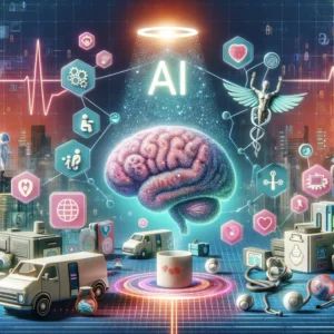 DALLE 2024-06-13 135503 - A digital illustration showing AI revolutionizing mental healthcare paving the way for personalized treatments The scene includes AI symbols a brai - innovaTopia