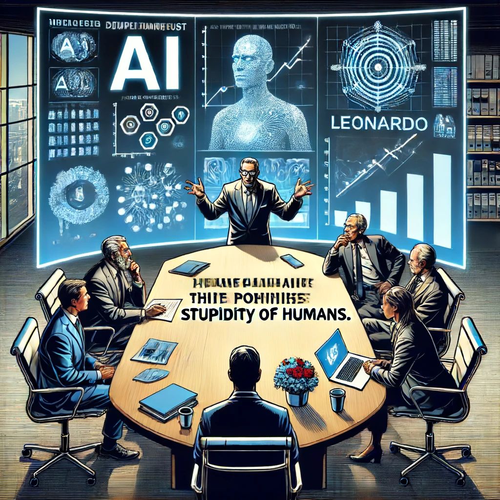 人間の「愚かさ」が最大の脅威、レオナルドCEOがAI議論に一石