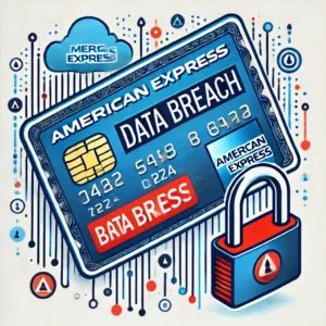 DALLE 2024-07-03 050403 - An illustration of the American Express logo with a data breach symbol highlighting the issue of customer data leakage due to unauthorized access fe - innovaTopia