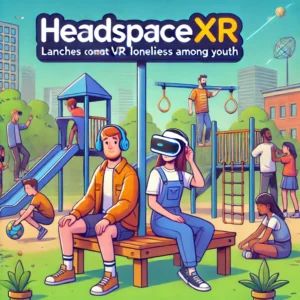 DALLE 2024-07-04 070947 - Headspace XR launches VR playground to combat loneliness among youth The image shows a vibrant virtual playground happy young people interacting an - innovaTopia