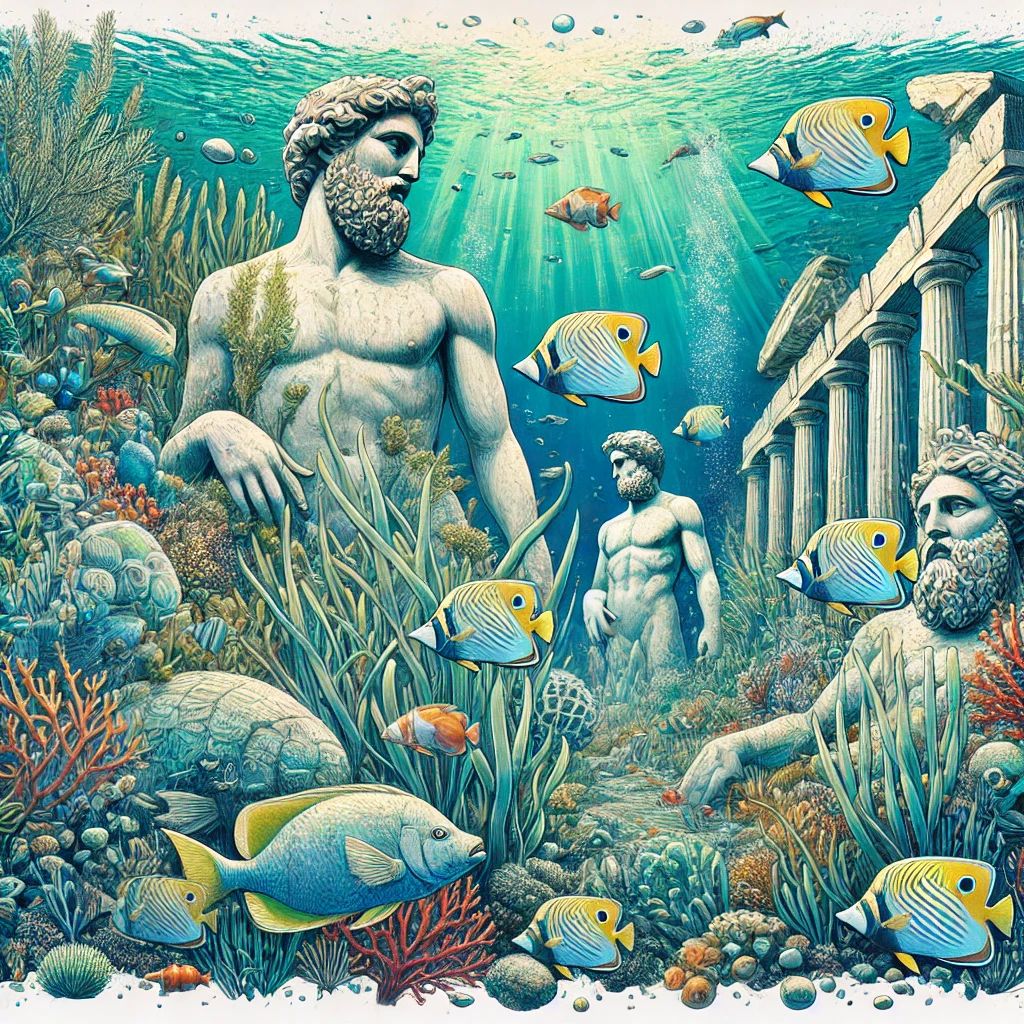 海底の彫刻が救う！イタリア沿岸の海草と魚類の未来