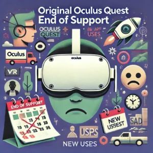 DALLE 2024-07-06 102035 - An image depicting the original Oculus Quest ending support for new apps impacting users Include elements like a VR headset a calendar marking the - innovaTopia