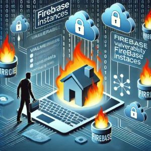 DALLE 2024-07-07 045930 - Illustration depicting the exposure of vulnerable Firebase instances putting millions of personal data at risk The image should show elements of dat - innovaTopia
