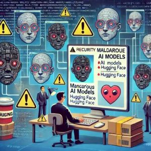DALLE 2024-07-08 040439 - An illustration showing a collection of malicious AI models discovered on Hugging Face The scene depicts a security analyst identifying the malicious - innovaTopia