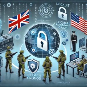 DALLE 2024-07-08 065514 - An illustration of Operation Cronos led by the UK and US to temporarily defeat the LockBit ransomware group The scene includes elements of cybersecur - innovaTopia