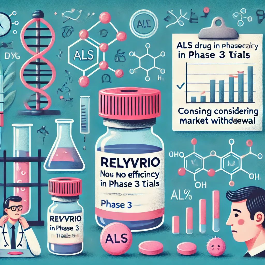 ALS治療薬Relyvrio、第3相試験で効果なし－市場撤退検討中