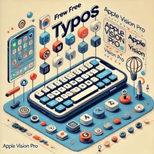 DALLE 2024-07-08 121909 - An illustration of the new free app Typos for Apple Vision Pro transforming iPhones into keyboards The scene includes an iPhone the Apple Vision - innovaTopia