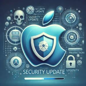 DALLE 2024-07-15 042047 - Illustration of Apple urgently releasing a major security update encouraging users to take action The image features the Apple logo with a security - innovaTopia
