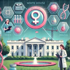 DALLE 2024-07-16 050540 - A digital illustration showing the White House investing 0 million in womens health research The scene includes the White House female researche - innovaTopia