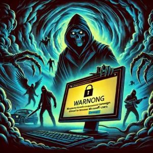 DALLE 2024-08-08 091122 - Illustration for an article titled PhantomBlu targeting US organizations_ Malicious email campaign aimed at Microsoft users A dark ominous scene w - innovaTopia