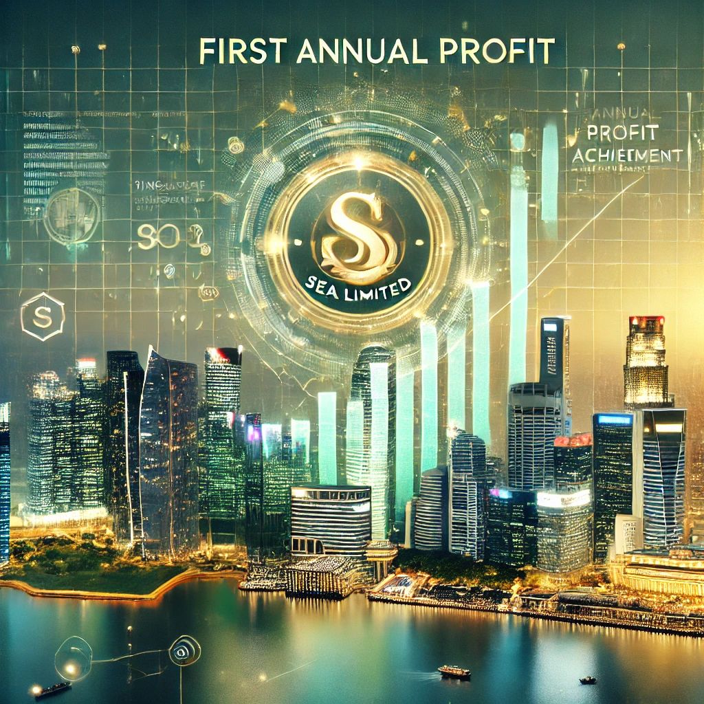 シンガポールSea Limited、初の年間利益達成で株価上昇！