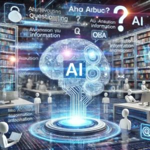DALLE 2024-09-12 051228 - A digital illustration of an AI system revolutionizing question-answering technology The AI represented as a glowing neural network is processing q - innovaTopia