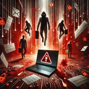DALLE 2024-09-27 062733 - An alarming illustration depicting the spread of infostealers posing a major security risk to both businesses and individuals The image features a la - innovaTopia