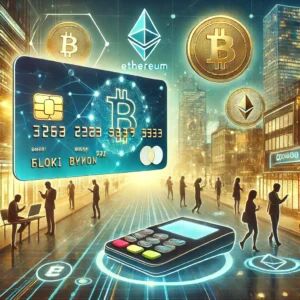 DALLE 2024-10-11 082016 - A futuristic illustration of a digital bank card and a sleek banking app interface both featuring the Floki logo The card glows with digital currenc - innovaTopia