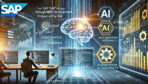 DALLE 2025-01-17 185326 - A modern and dynamic illustration highlighting the transformation of SAP ABAP development through AI integration focusing on automation and quality i - innovaTopia