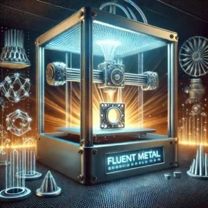 DALLE 2025-01-26 054221 - An eye-catching illustration for an article titled A Rising Star in Metal 3D Printing_ Fluent Metal Challenges the Market with Innovative Technology - innovaTopia