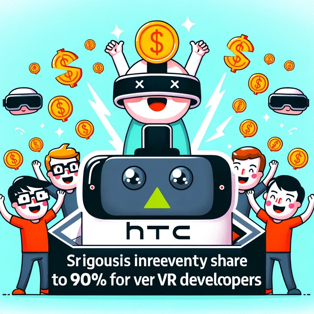 HTC、VR開発者への収益分配を90%に大幅引き上げ！