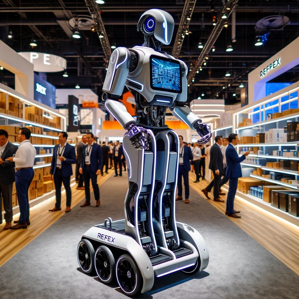車輪付きヒューマノイドロボット、Modexで注目集める：Reflex Roboticsが披露