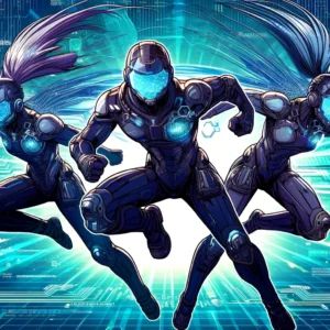 DALLE 2024-04-13 091926 - Illustration of a trio of superheroes dedicated to cybersecurity designed in a Japanese anime style Each hero is depicted in a dynamic action-ready - innovaTopia