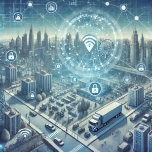 DALLE 2024-06-25 090906 - Illustration for article_ Archetype AI develops physical world analysis AI impacting logistics and privacy issues A high-tech cityscape with int - innovaTopia