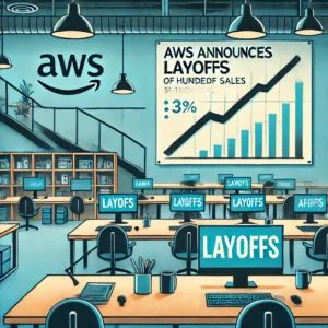 DALLE 2024-06-25 090909 - Illustration for article_ AWS announces layoffs of hundreds of employees due to slowing sales and a shift in technical strategy An office scene wit - innovaTopia