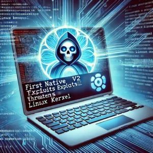 DALLE 2024-06-25 090930 - Illustration for article_ First native Spectre v2 exploit threatens Linux kernel A computer with the Linux logo showing a security breach with vis - innovaTopia