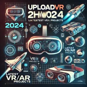 DALLE 2024-07-06 102012 - An image showcasing the UploadVR Showcase 2024 featuring the latest VR_AR projects Include elements like VR headsets AR glasses and futuristic tec - innovaTopia