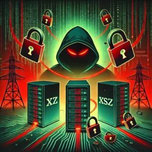 DALLE 2024-09-27 071410 - An ominous illustration representing the discovery of a backdoor in Linuxs XZ compression tool putting SSH servers at risk In the center a glowing - innovaTopia