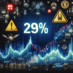 DALLE 2024-10-03 073715 - An image highlighting the 29 decrease in US venture capital investments showing market uncertainty The image features a declining financial chart - innovaTopia